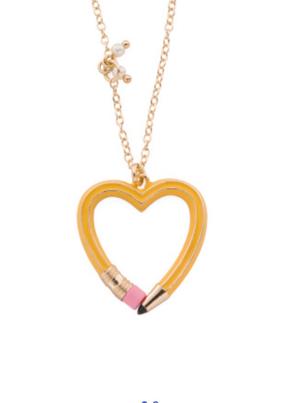 New Betsey Johnson WHIMSICAL DESIGN: Features a yellow enamel open heart pendant